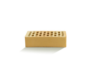 Yellow brick (brick block) on a white background.