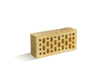Yellow brick (brick block) on a white background.