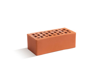 red brick (brick block) on a white background.