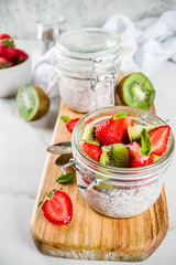 Healthy breakfast with chia seeds