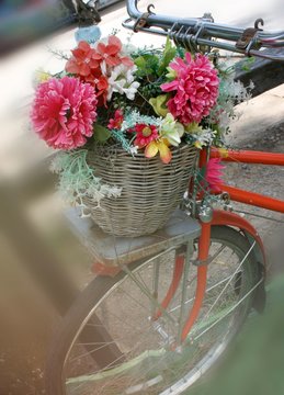 Flower plastic decoration for bike in Thailand