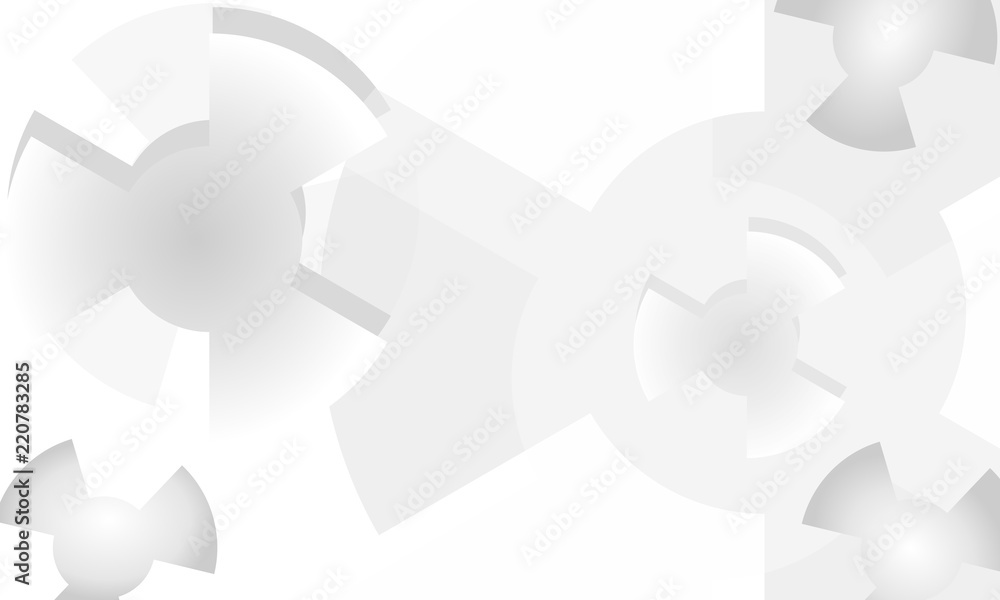 Poster grey geometric technology background with gear shape. vector abstract graphic design.