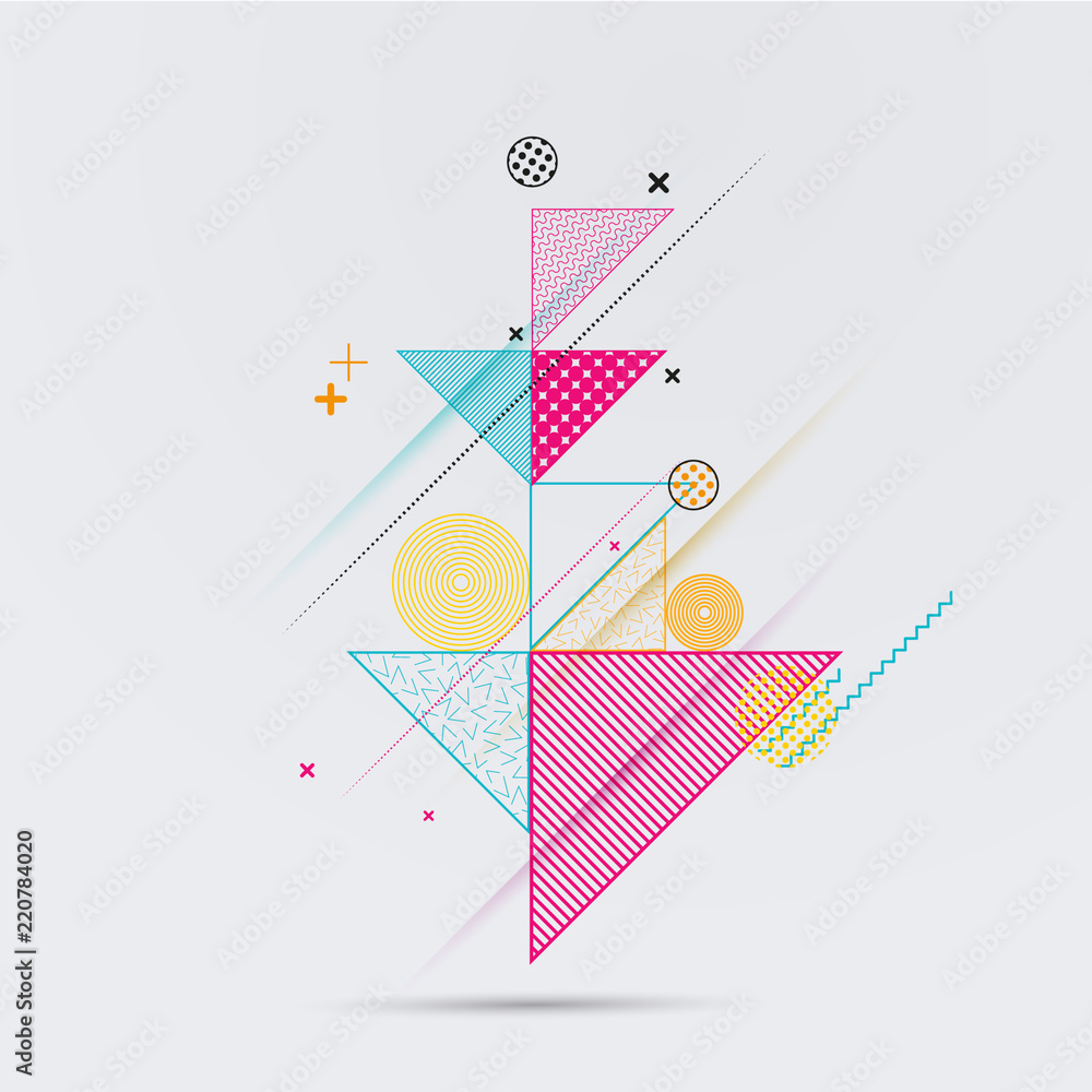 Aufkleber vector of abstract geometric pattern and background