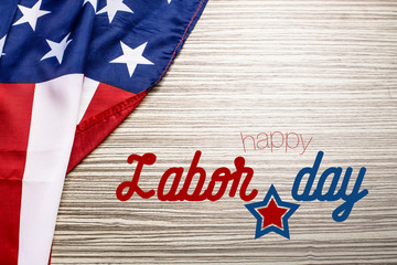 Fototapeta na wymiar Happy Labor day banner, american patriotic background
