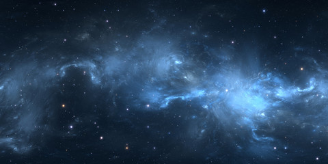 Naklejka na ściany i meble Deep space nebula. Giant interstellar cloud with stars