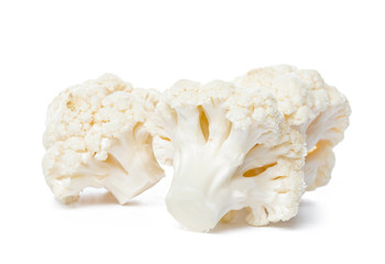 Cauliflower. Piece isolated on white.