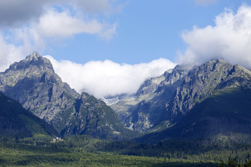 View on mountain Peaks and alpine Landscape of the High Tatras, Slovakia