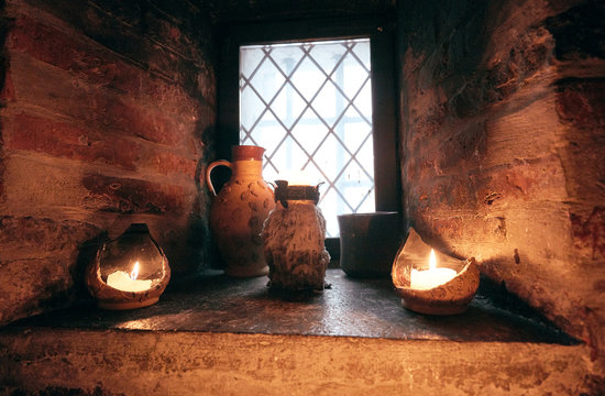 Authentic Medieval Tavern. Interior