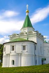 Nizhny Novgorod, Russia - August, 20, 2018: Pechersky monastery in Nizhny Novgorod, Russia