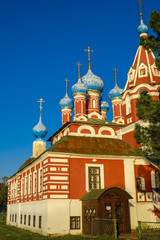 Fototapeta na wymiar Uglich, Russia - August, 26, 2018: Church of Prince Dimitri 