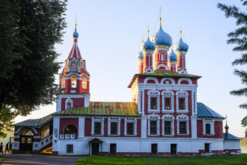 Fototapeta na wymiar Uglich, Russia - August, 26, 2018: Church of Prince Dimitri 