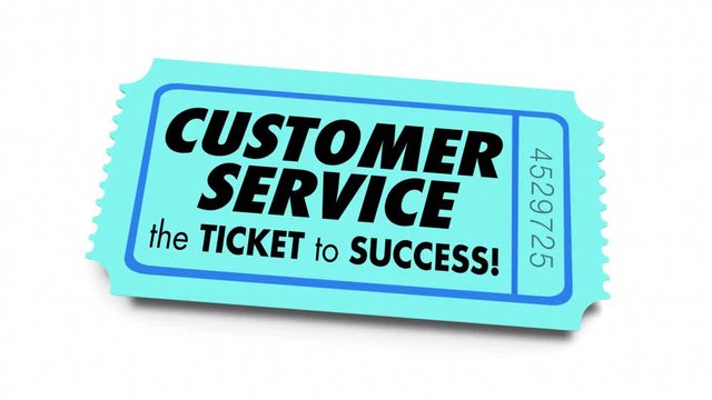 Customer Service Ticket to Success Good Business Support 3d Animation