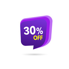 Sale Discount Banner. Discount offer price tag. Special offer sale purple label. Vector Modern Sticker Illustration. Isolated Background