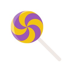 lollipop, sweets candy Halloween related icon in flat design