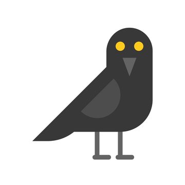 crow bird, Halloween related icon
