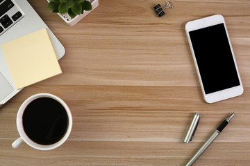 Top View Wood Office Desk Table