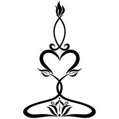 Creative image of a burning candle on a beautiful candlestick