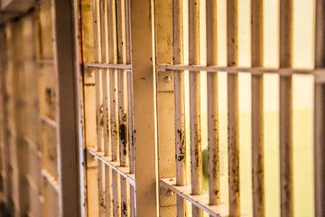 Prison cells in Alcatraz Federal Penitentiary