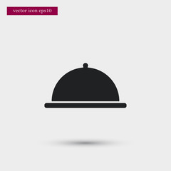 Plate icon. Simple food element illustration.