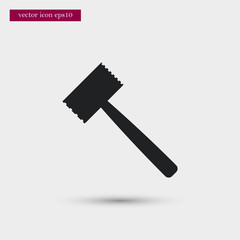 Kitchen hammer icon. Simple food element illustration.