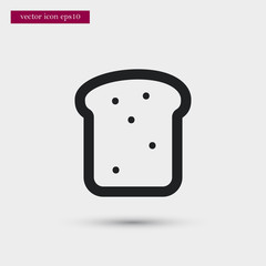 Bread icon. Simple food element illustration.