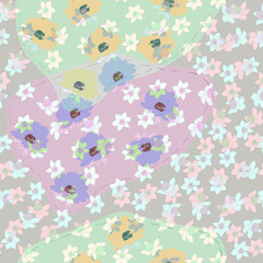 Elegance pattern with flowers and leaf.