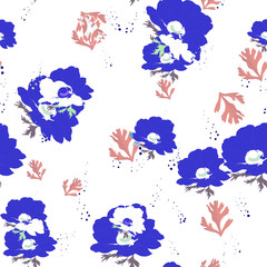 Elegance pattern with flowers and leaf.