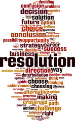Obraz premium Resolution word cloud