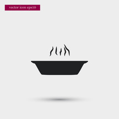 Soup icon. Simple restaurant element illustration.