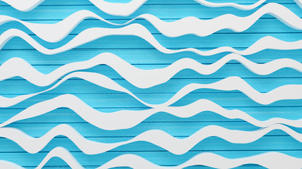 White wave background. 3d illustration, 3d rendering.