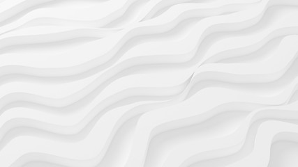 White wave background. 3d illustration, 3d rendering.