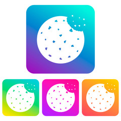 Cookie icon in a square with a gradient. Logo