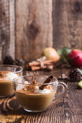 Pumpkin spice latte with whipped cream