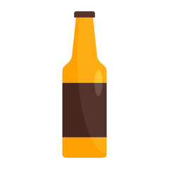 Bottle of german beer icon. Flat illustration of bottle of german beer vector icon for web design