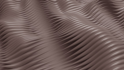 Plakat Abstract background with lines and waves. 3d illustration, 3d rendering.