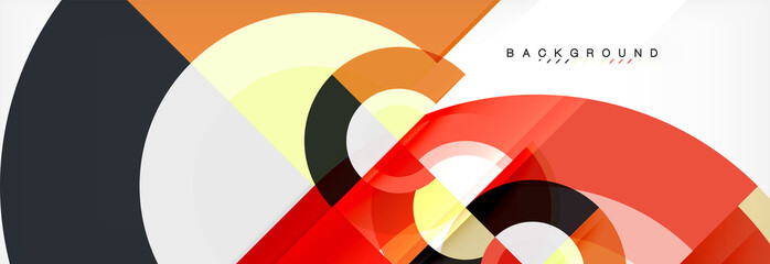 Fototapeta premium Vector circular geometric abstract background