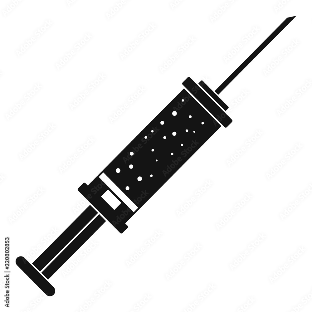 Poster contraceptive injection icon. simple illustration of contraceptive injection vector icon for web des