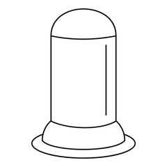 Uterus condom icon. Outline illustration of uterus condom vector icon for web design isolated on white background