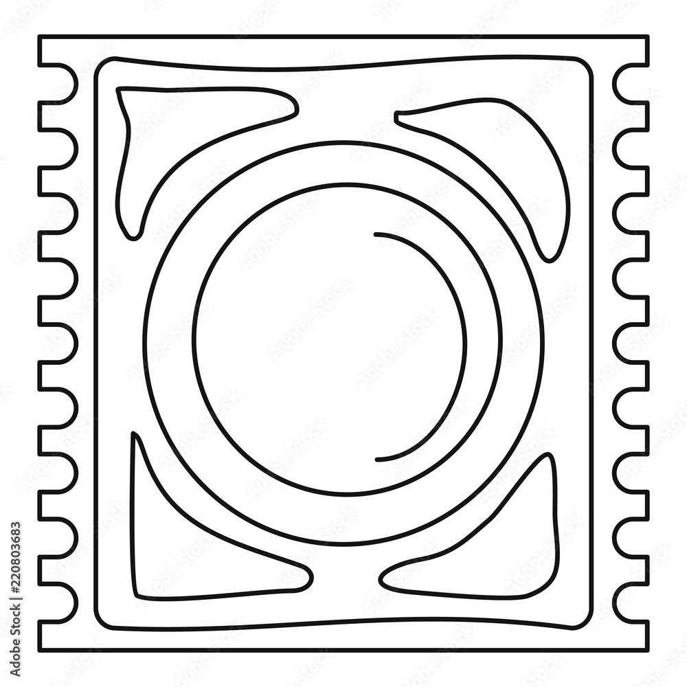 Poster latex condom icon. outline illustration of latex condom vector icon for web design isolated on white