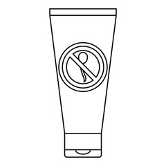 Spermicide tube icon. Outline illustration of spermicide tube vector icon for web design isolated on white background