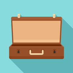 Travel case icon. Flat illustration of travel case vector icon for web design