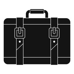 Trip leather bag icon. Simple illustration of trip leather bag vector icon for web design isolated on white background