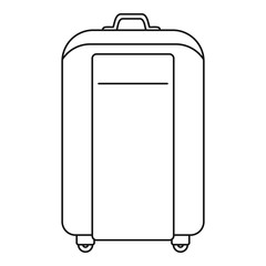 Travel bag icon. Outline illustration of travel bag vector icon for web design isolated on white background