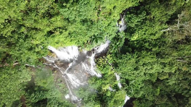 Wonderful view from top of dense Sumatran rainforests, Indonesia