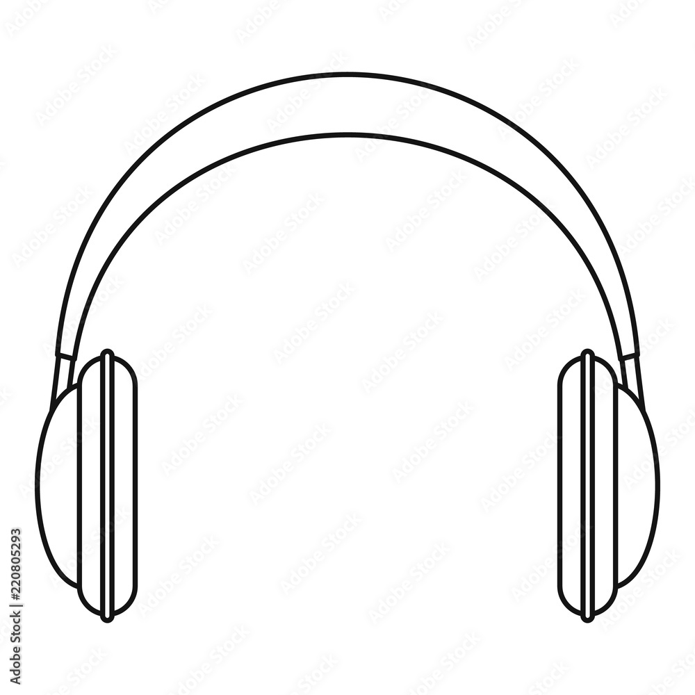 Canvas Prints modern headphones icon. outline illustration of modern headphones vector icon for web design isolate