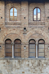Exterior of old building in San Gimignano, Tuscany, Italy