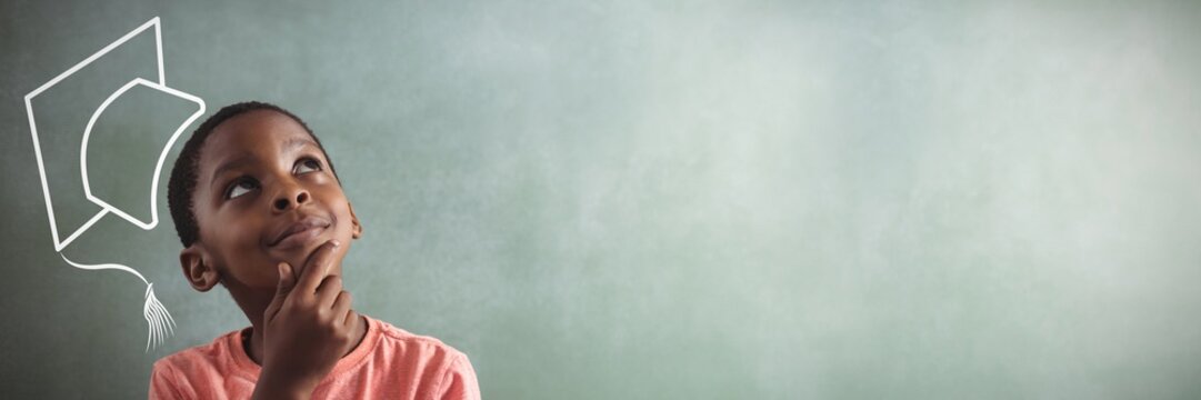 Composite image of graduation hat vector - Powered by Adobe