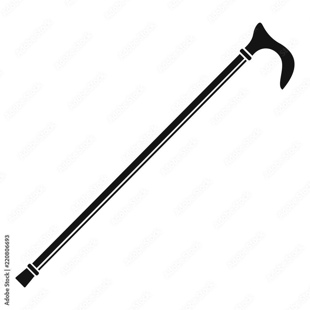 Poster walking stick icon. simple illustration of walking stick vector icon for web design isolated on whit