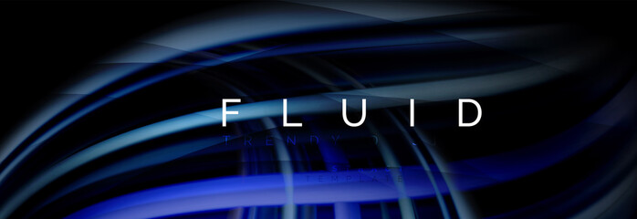 Wave fluid flowing colors motion effect, holographic abstract background. Vector illustration