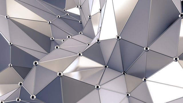 Fototapeta Crystal structure background. 3d illustration, 3d rendering.